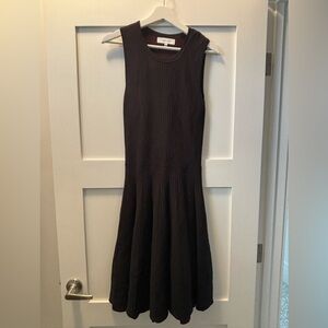 John + Jenn Black Sleeveless Midi Knit Dress